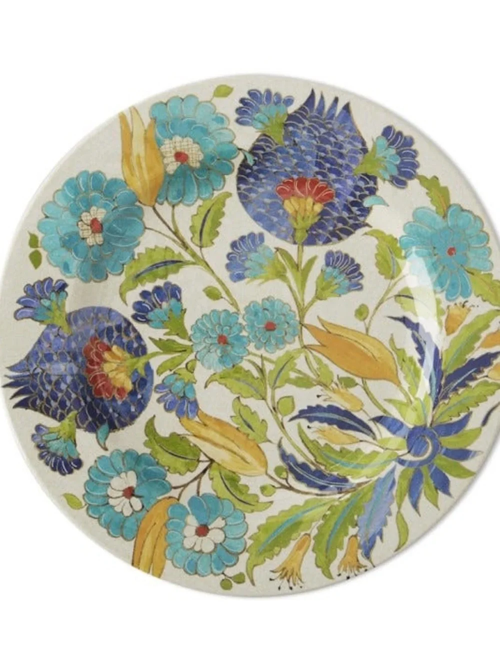 Williams Sonoma Iznik Tile Melamine 11” Dinner Plates Set of 4 Boho Sophisticate